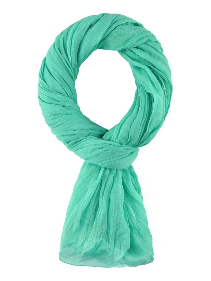 Chèche coton Uni Vert jade