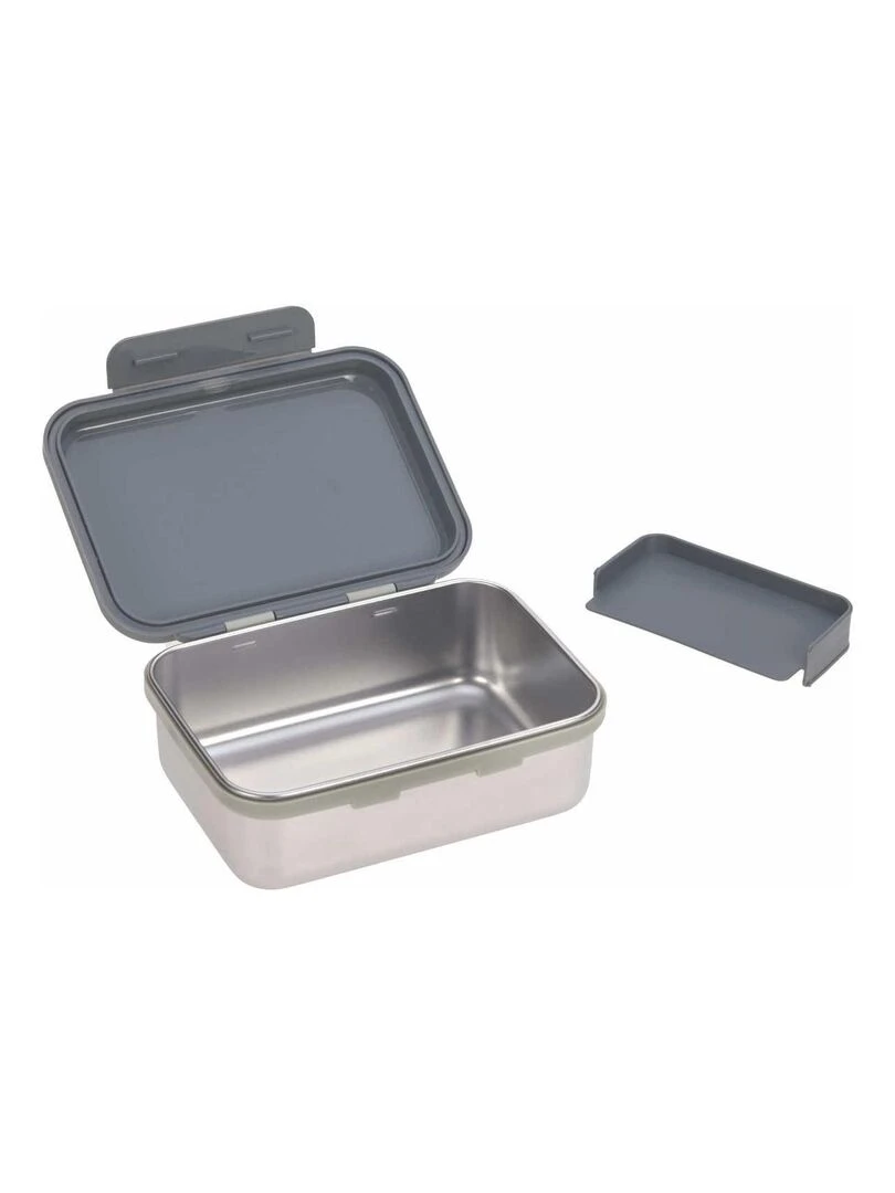 Boîte à goûter en inox Safari Tiger   Gris