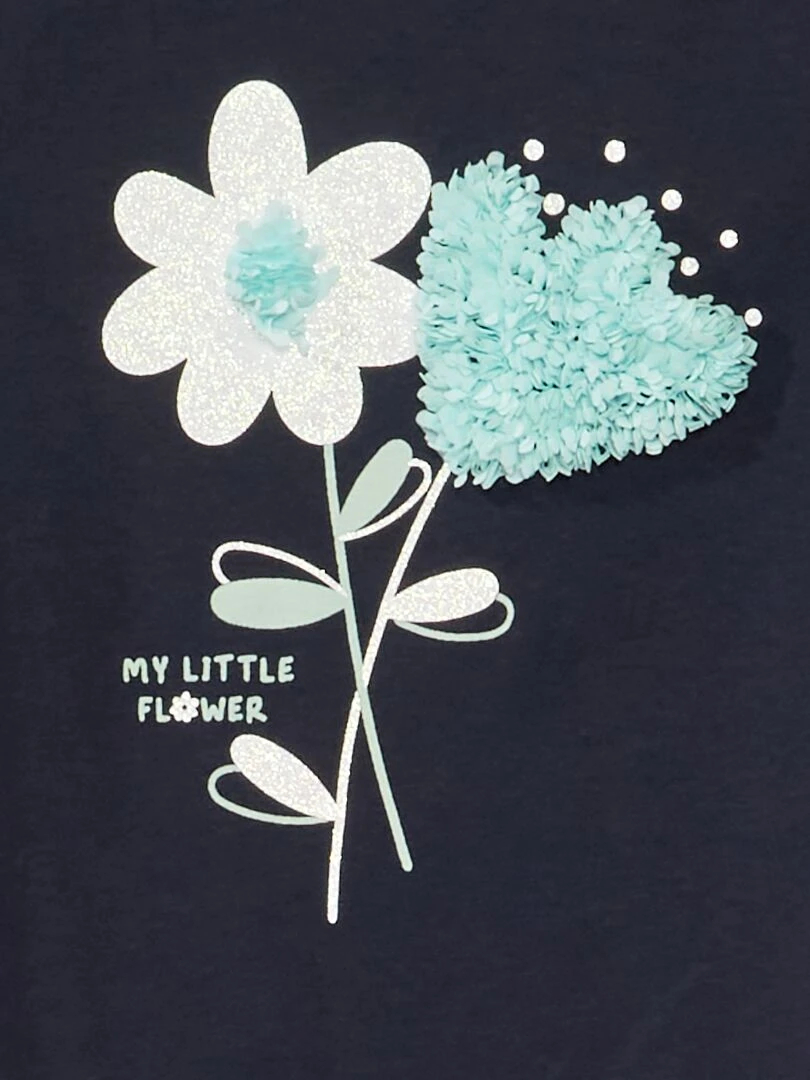 T shirt en jersey avec animation ludique BLEU