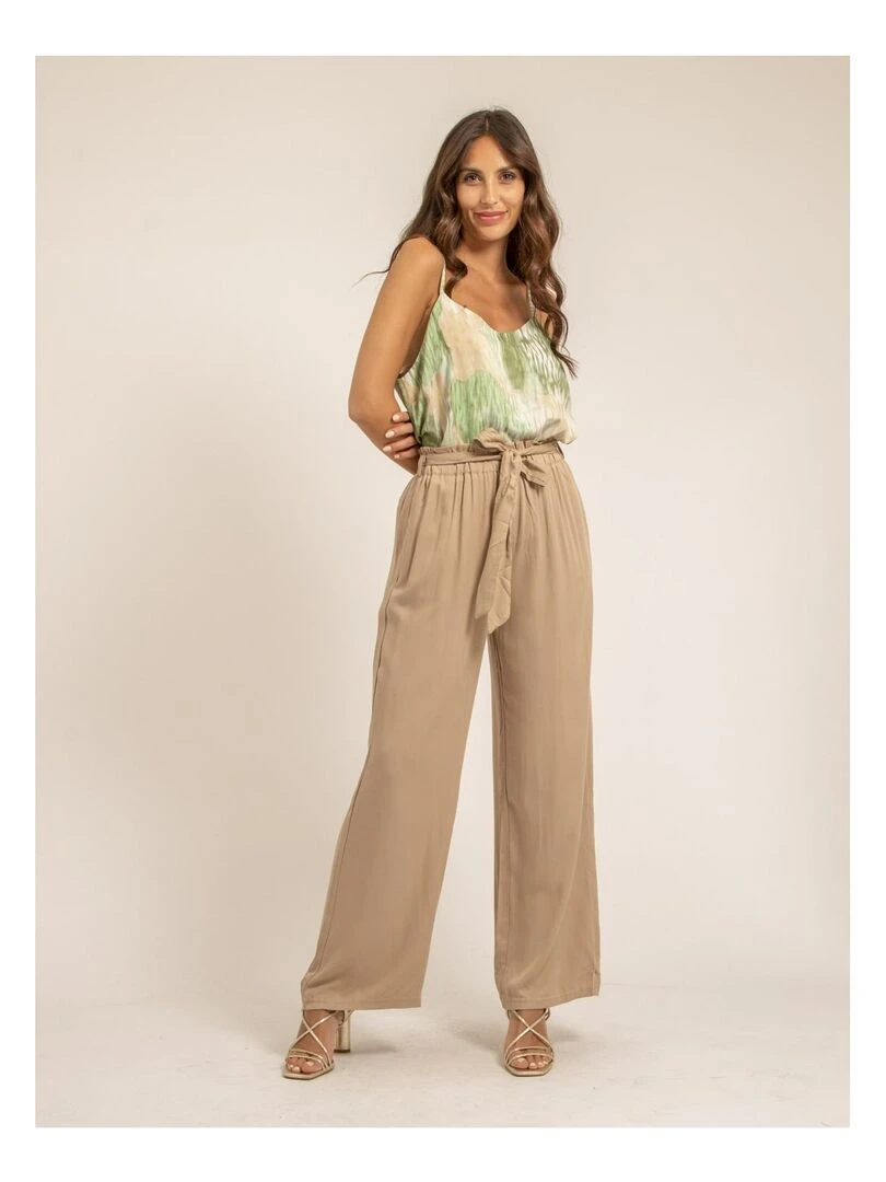 Pantalon fluide ESTEBIA   Beige