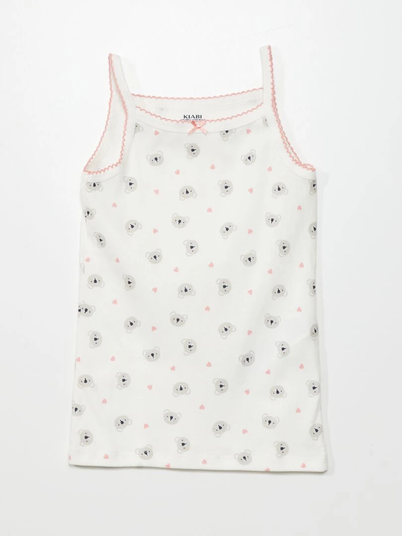 Lot de 2 débardeurs + 3 culottes   5 pièces   Blanc