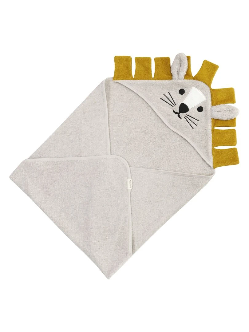 Serviette à capuche lion   Gris