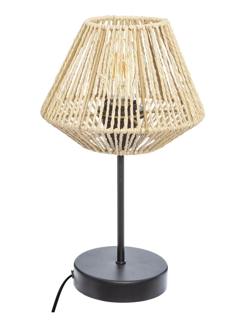 Lampe à poser corde Beige