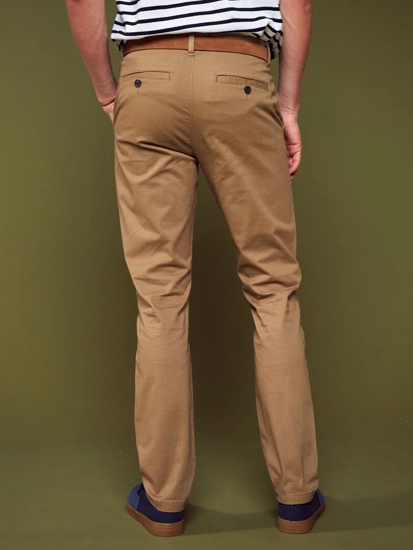 Chino slim avec ceinture   L32   Beige