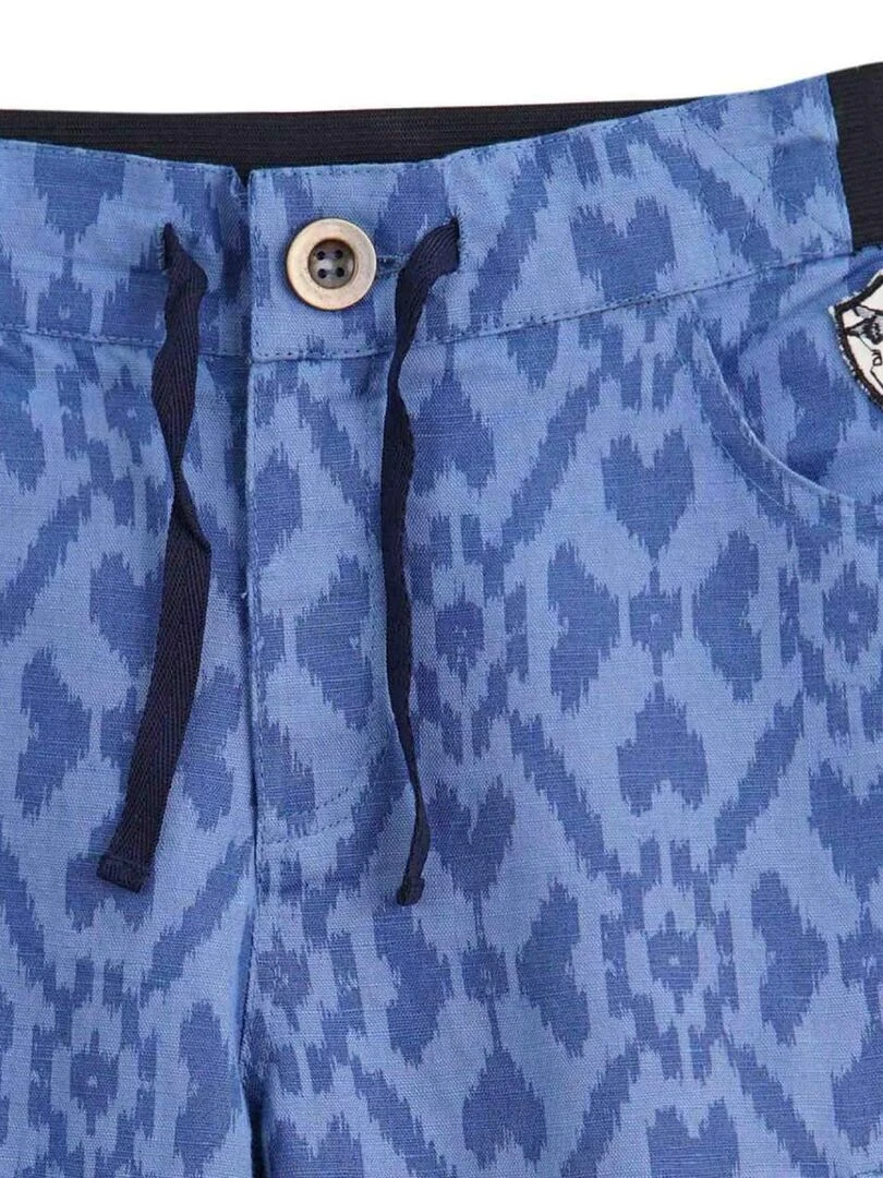 Bermuda  Imprimé Tie and Dye  Poches Cargo  ARCACHON   'LA FAUTE A VOLTAIRE'   Bleu