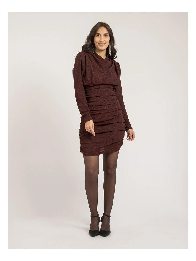 Robe courte paillettes IVOLIE   Rouge
