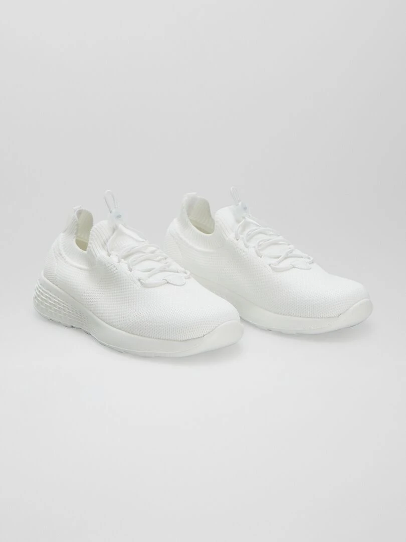 Baskets type running Blanc