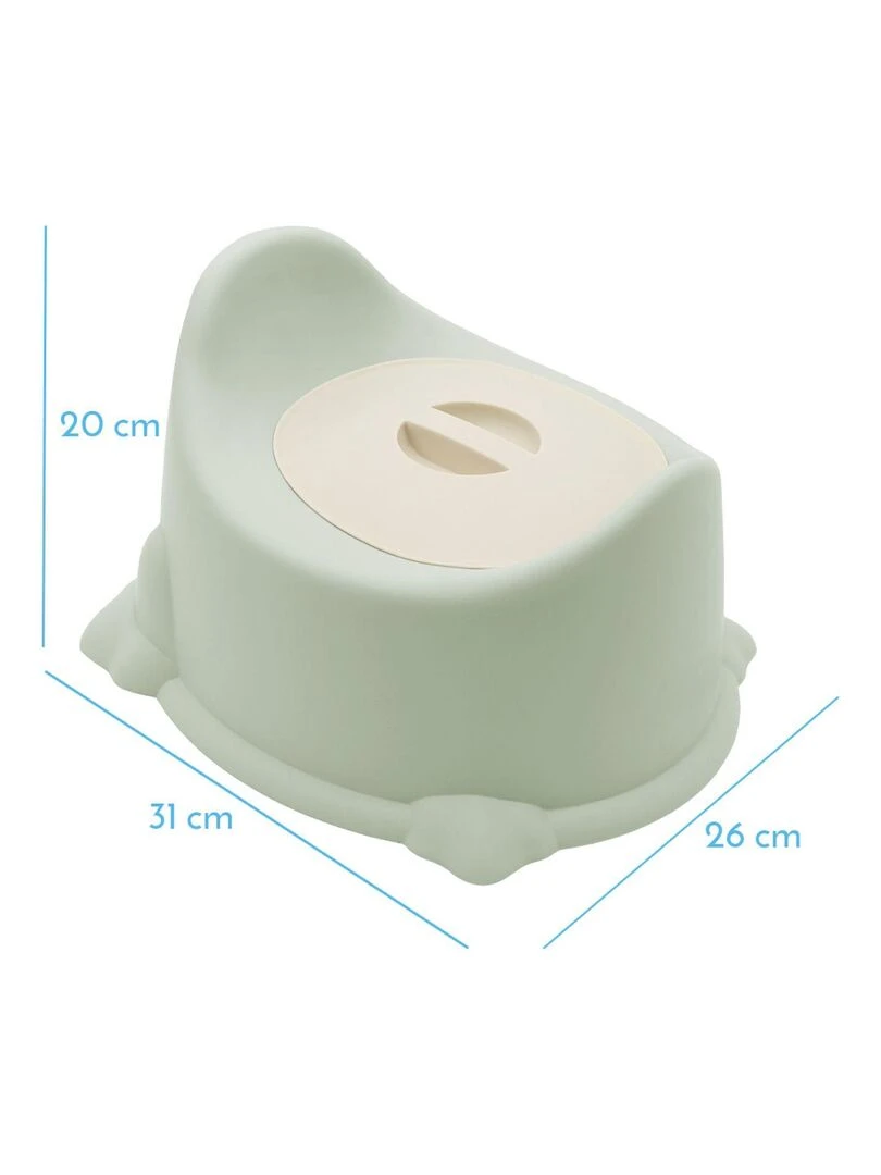 Pot de toilette pour bébé avec couvercle et poignée de transport Monsieur Bébé Vert