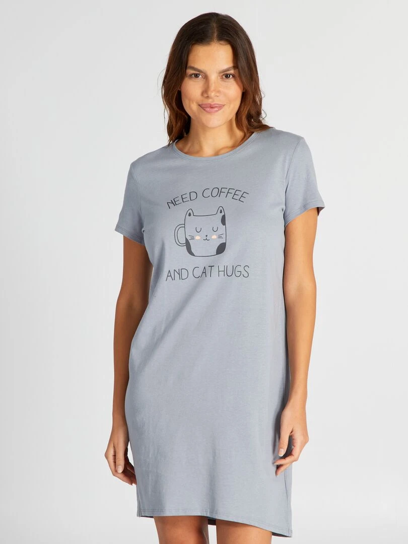 Chemise de nuit Gris