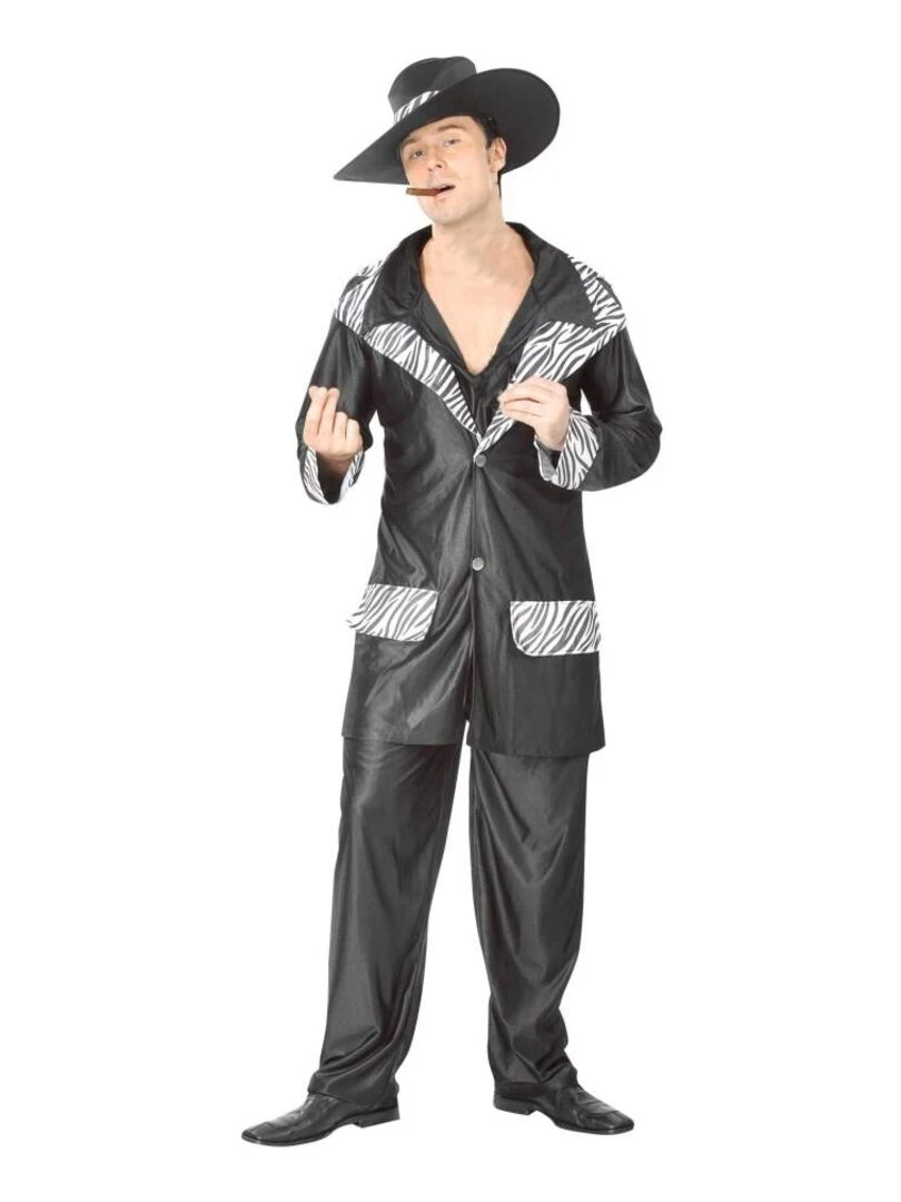Déguisement Mafia Disco Homme Noir Noir
