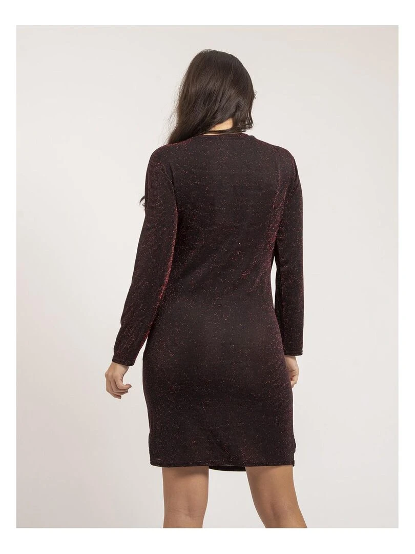 Robe courte paillettes IZUMI Rouge