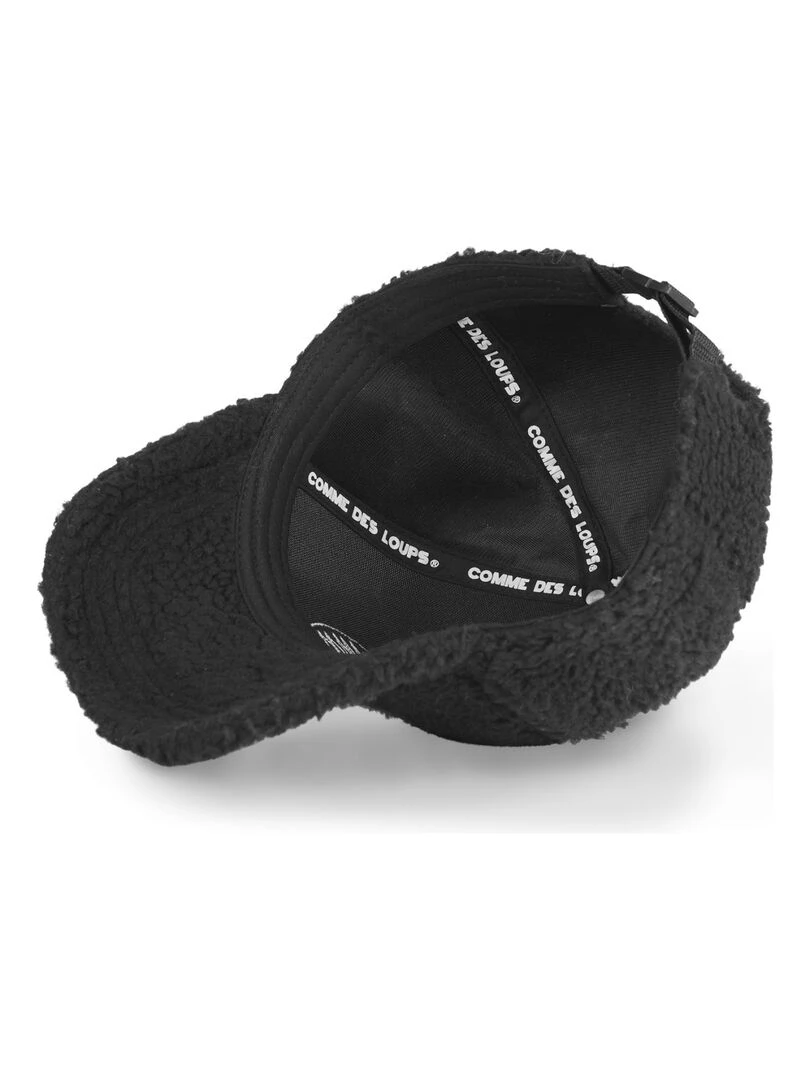 Casquette fausse fourrure uni Fur Comme Des Loups   Noir
