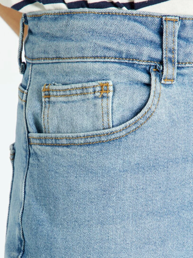 Jean mom à taille très haute   L34   Triple stone