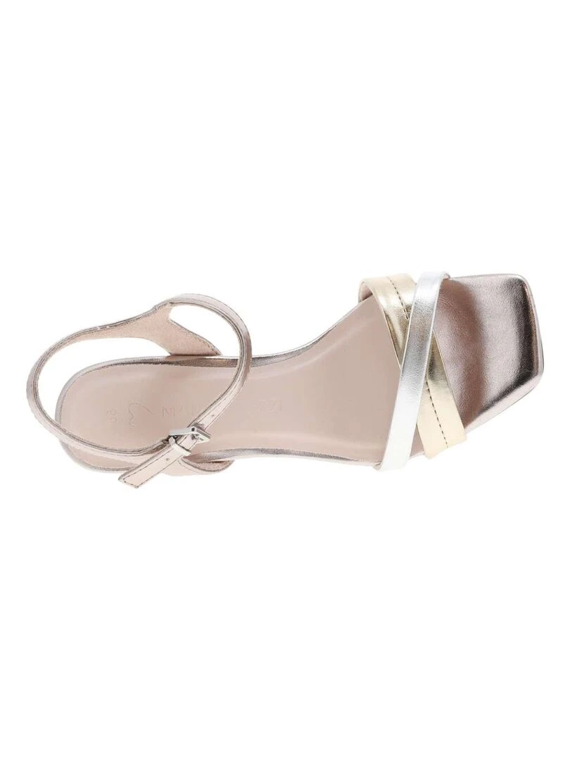 MARCO TOZZI   Nu pieds talon entonnoir   Rose