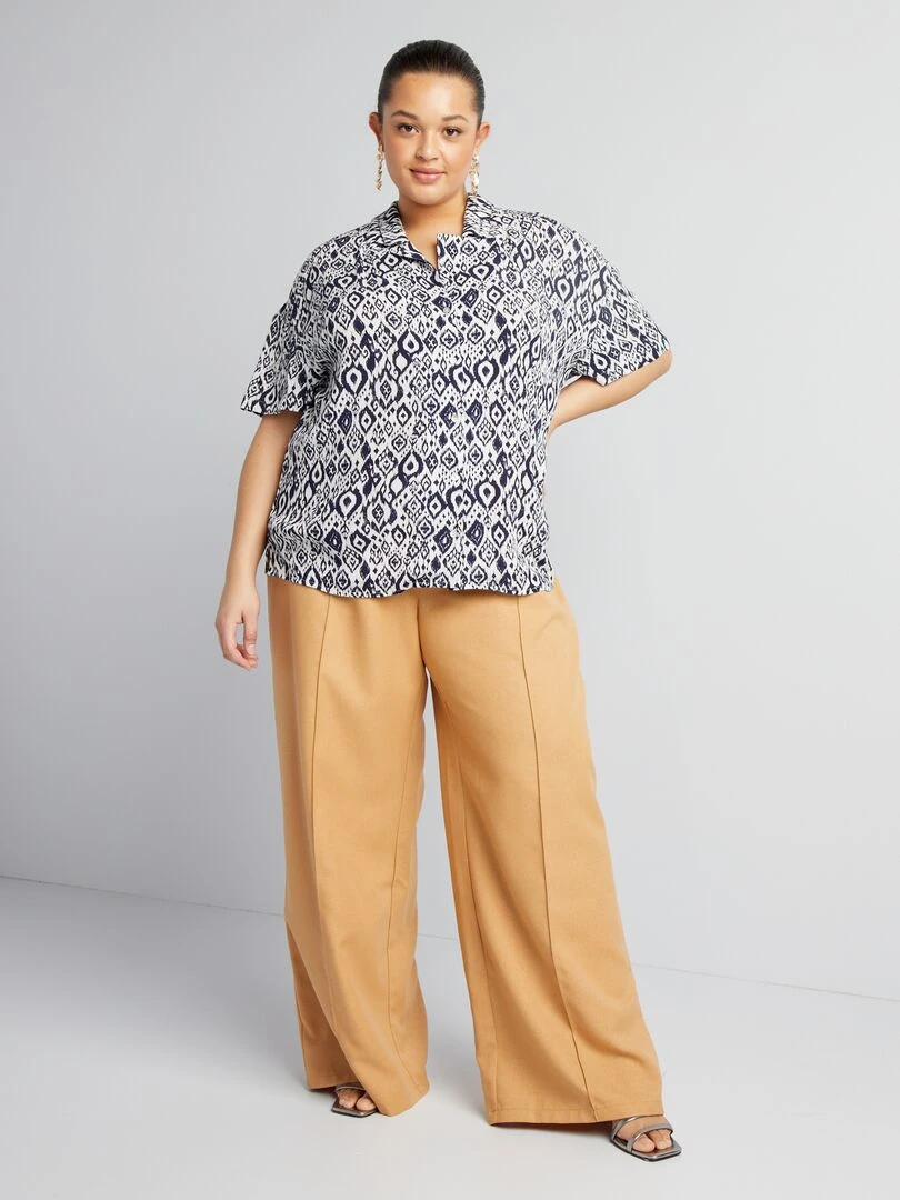 Chemisier à motifs   Bleu