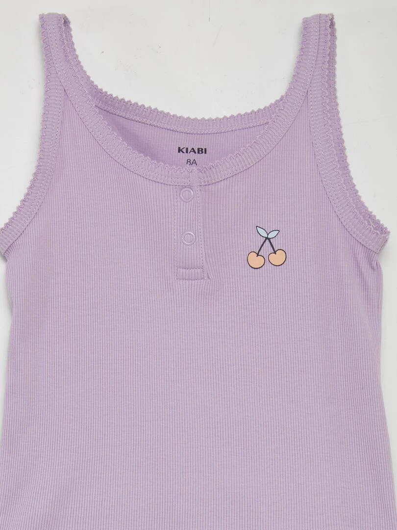 Ensemble de pyjama court 2 pièces Violet