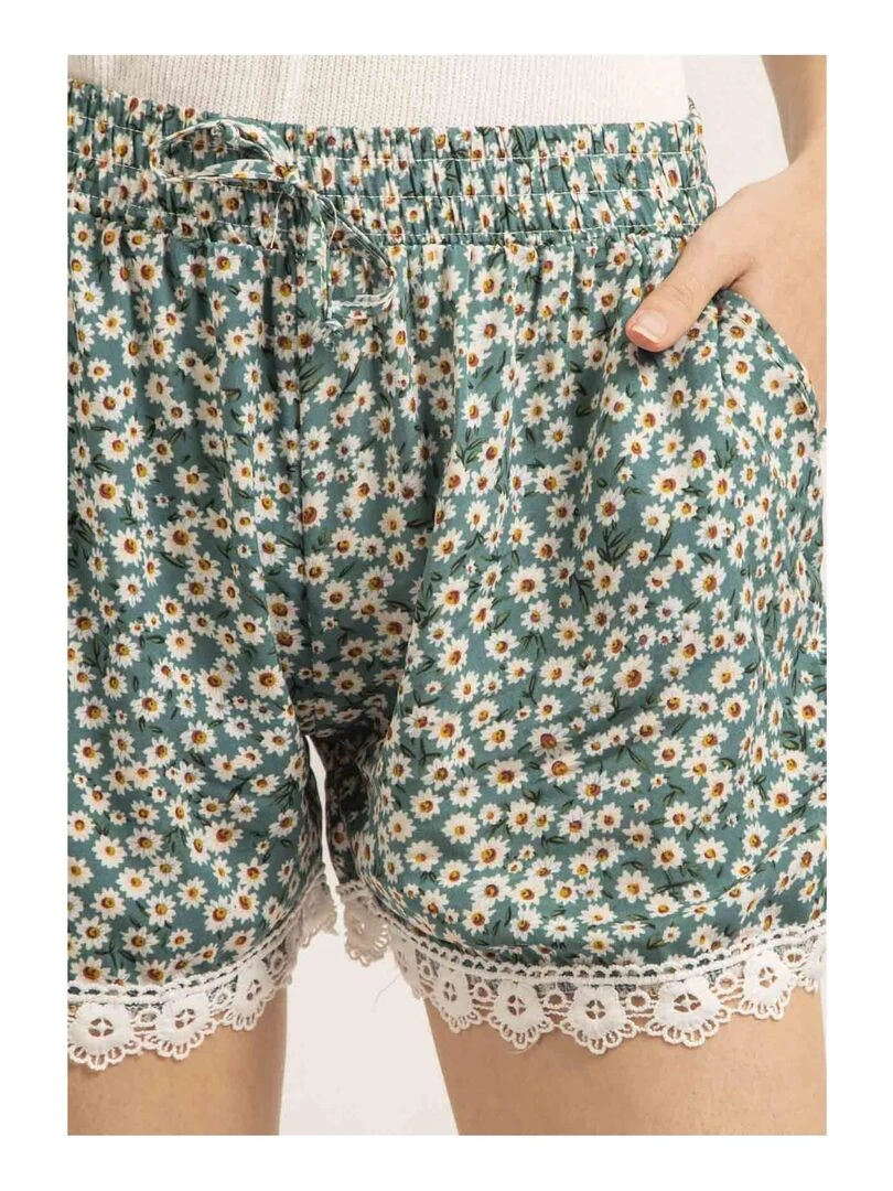 Short dentelle XIAME   Vert