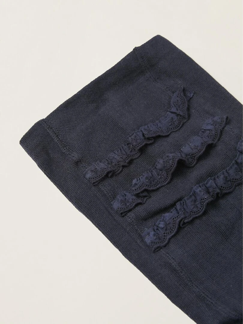 Collants à Volants en Cotton Bébé fille BROTHERS&SISTERS Bleu foncé
