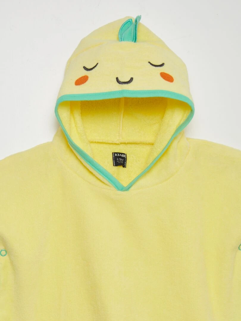 Cape de bain à capuche   Jaune