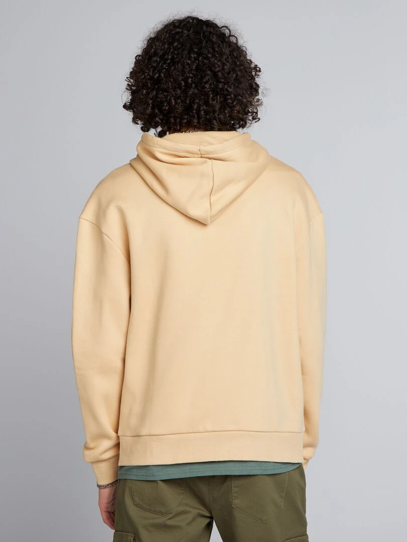 Sweat zippé à capuche   Beige