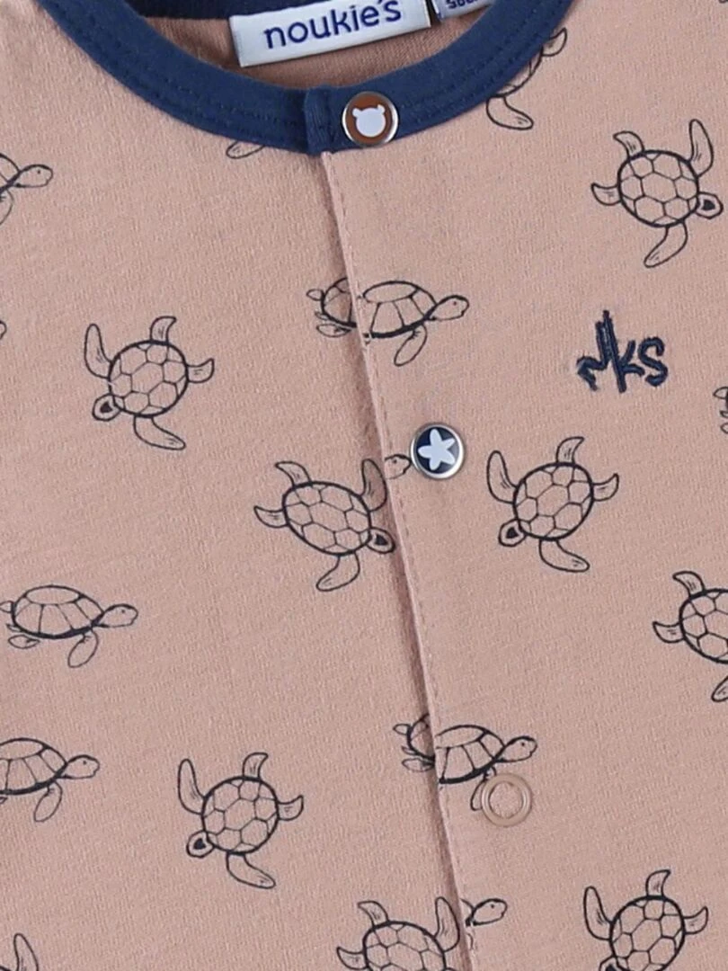 Combishort à imprimé tortues en jersey    Noukie's   Marron