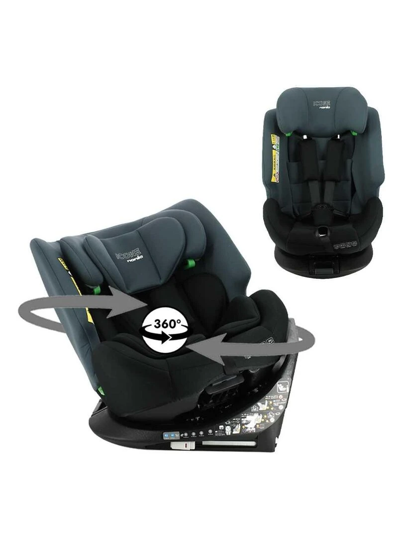 Migo Siège auto ICONE pivotant 360° gris anthracite