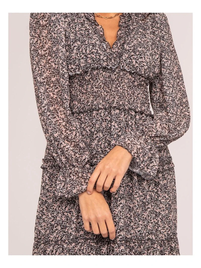 Robe courte motifs ISMAELLE   Noir