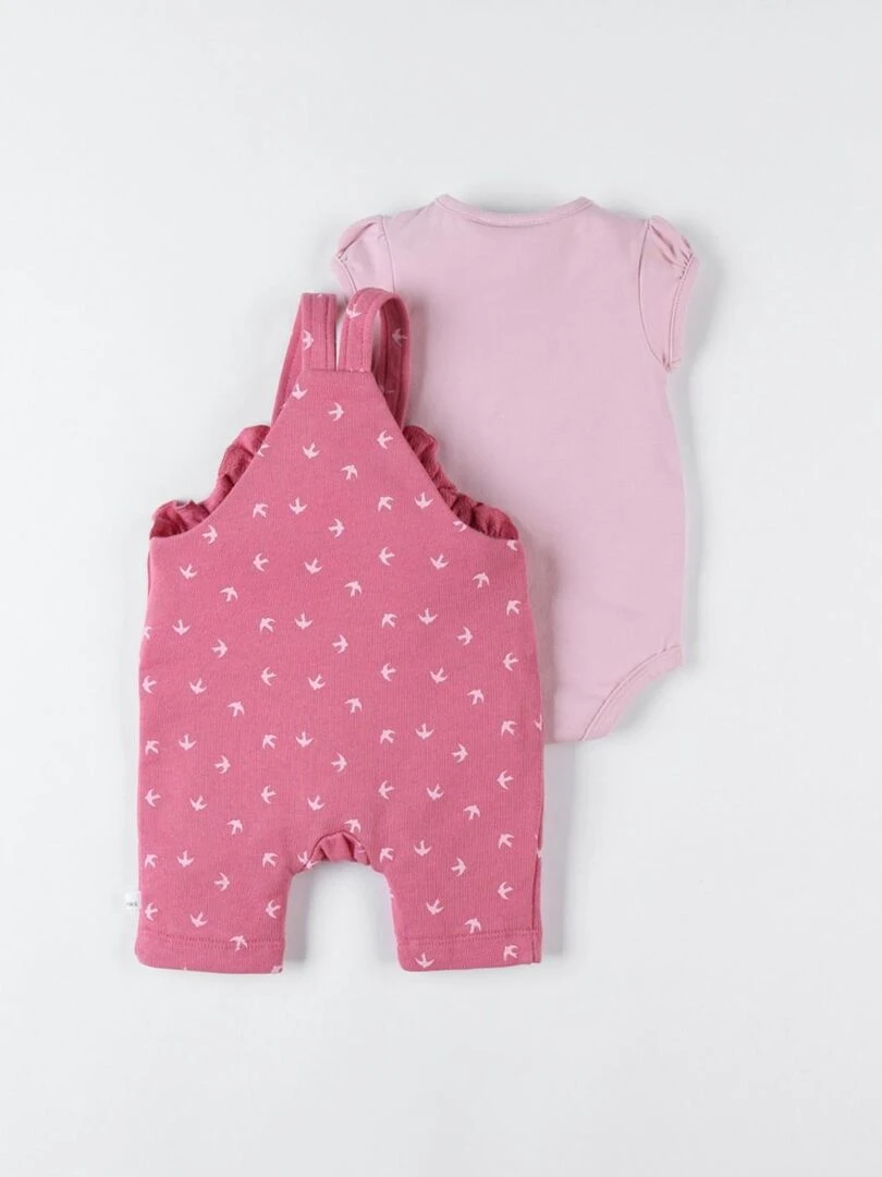 Set salopette + body    Noukie's   Rose