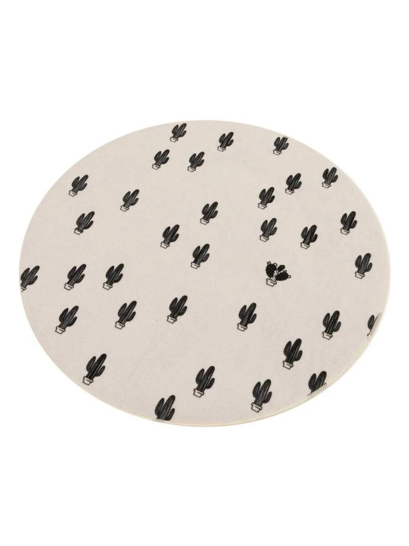 Tapis enfant tapis rond Ø 90cm PRICKLY ONE MD Blanc fabriqué en Europe idéal pour Chambre   Blanc