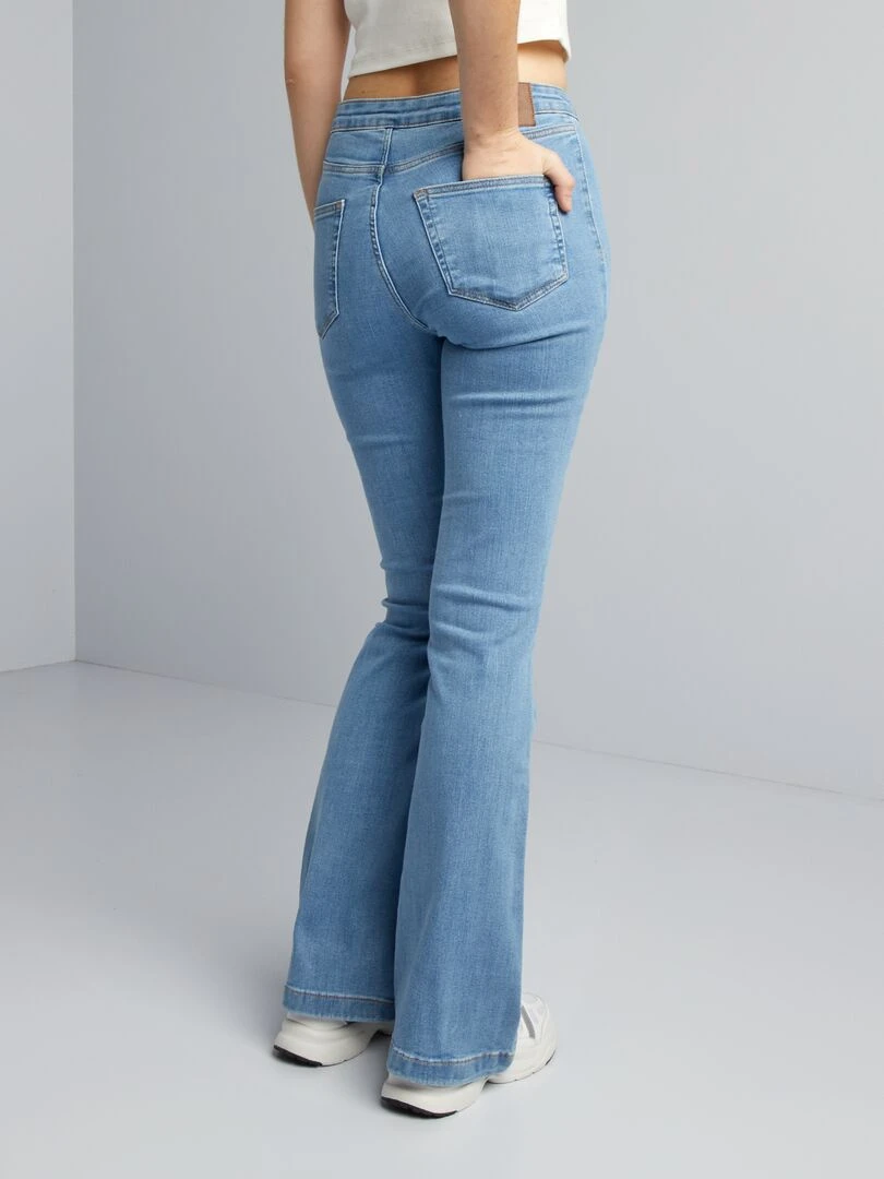 Jean stretch flare/bootcut à taille haute   Bleu