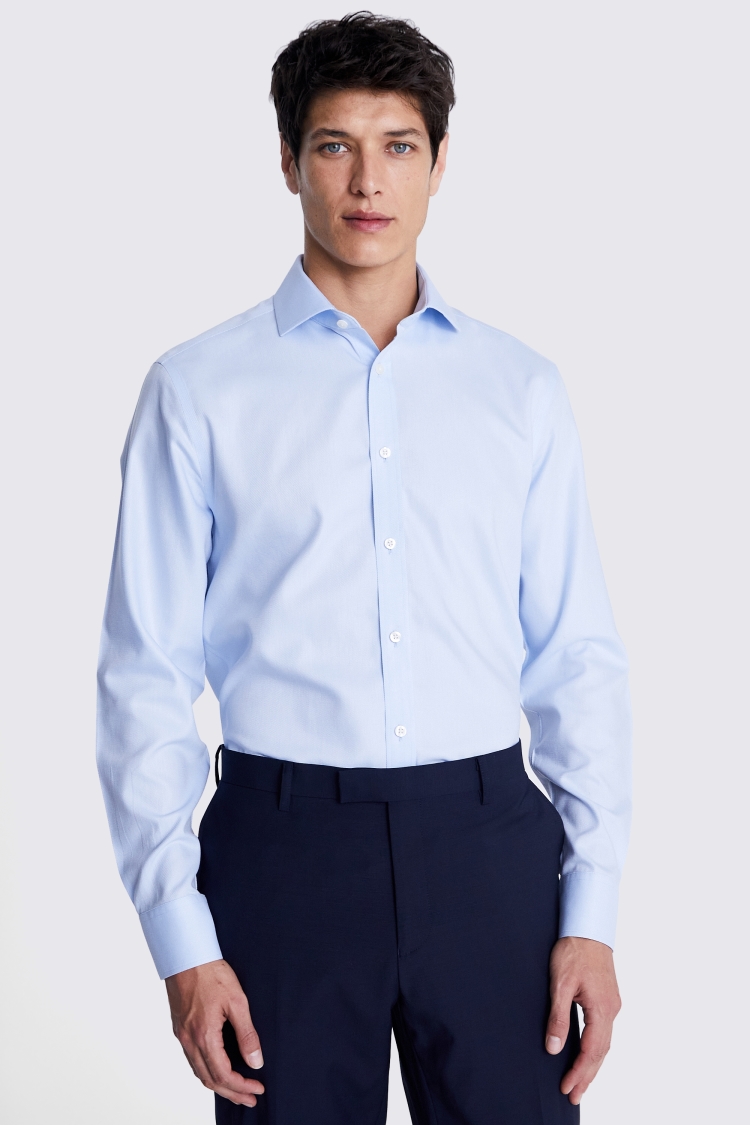 Tailored Fit Sky Royal Oxford Non Iron Shirt Buy Online at Moss