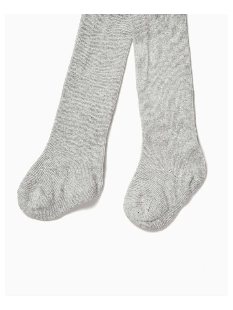 High Waist Knit Tights for Newborn ESSENTIALS LINE Gris clair