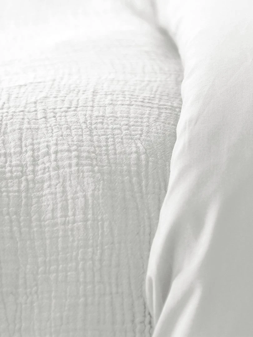 Parure de lit en gaze de coton blanc