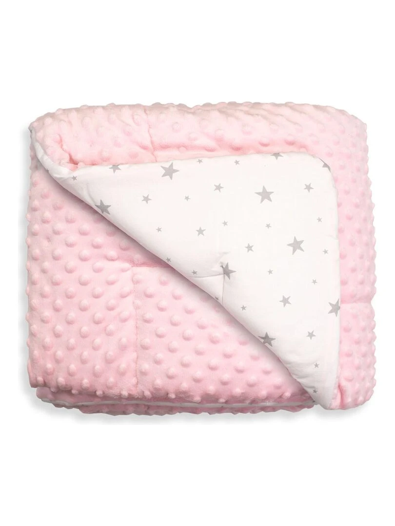Grande couverture enfant  plaid en minky  Stella   Rose