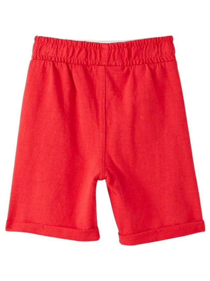 Lee Cooper Bermuda garçon imprimé logo en coton Rouge