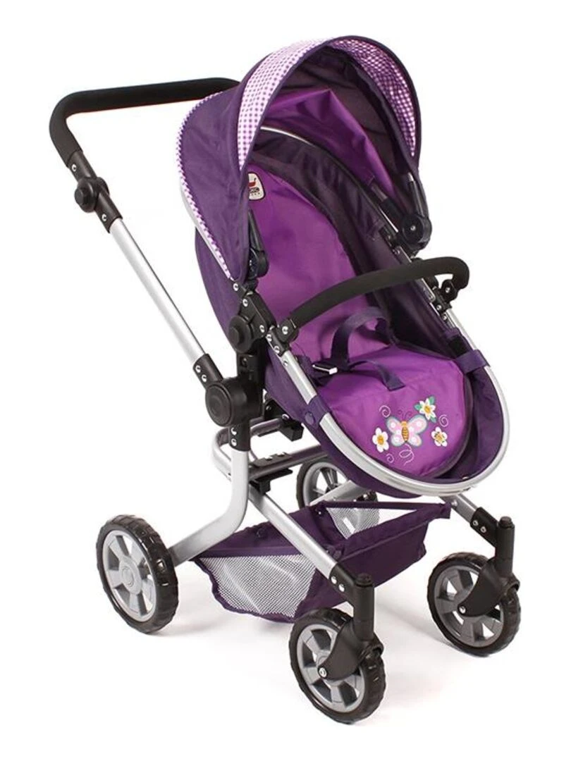 Poussette combinée Mika pour poupée   Purple Checker   N/A