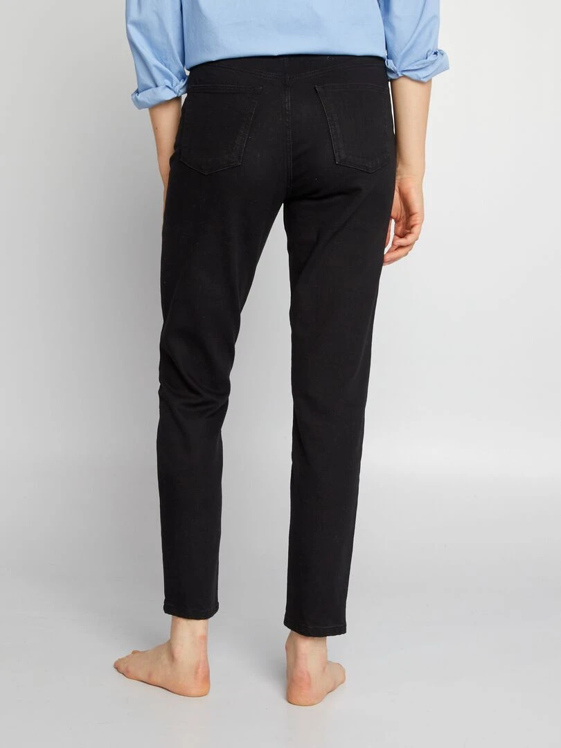 Pantalon slim en denim   L30   Noir
