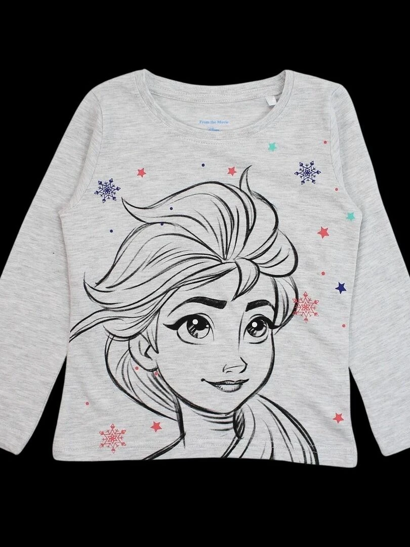 Disney   Pyjama fille imprimé La Reine Des Neiges en coton   Bleu