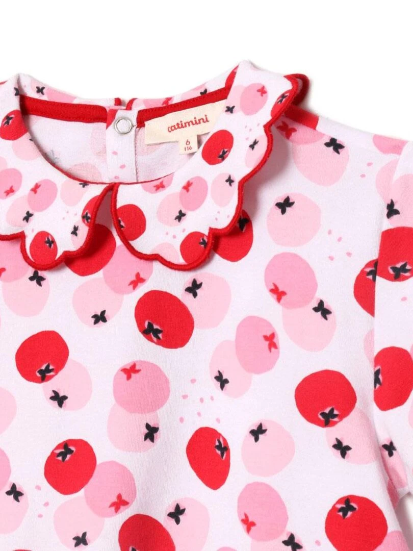 Pyjashort imprimé pommes   12 ans   95% Coton / 5% Elasthanne   Rose   Rose