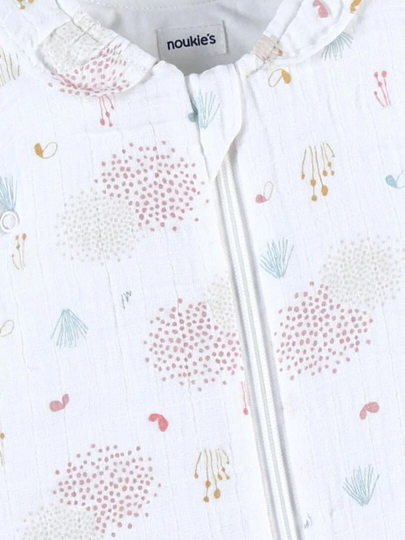 Gigoteuse 50 cm mousseline de coton BIO ouatinée    Blanc