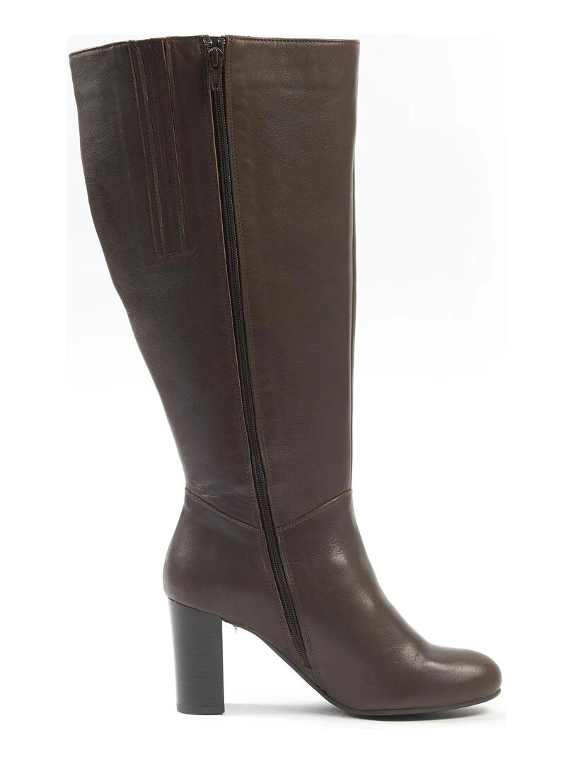 Gabylou   Bottes XL pour mollets larges   Modele Clara   Marron
