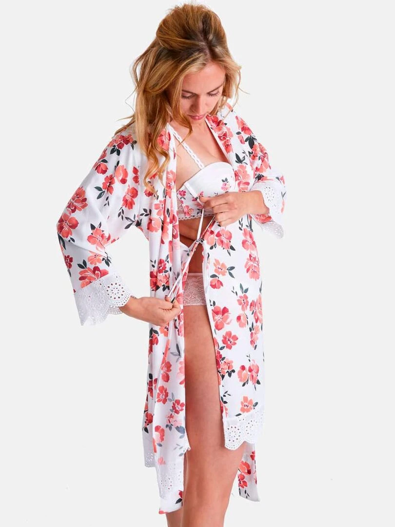 Kimono FRIMOUSSE   Brigitte Bardot Lingerie   Blanc