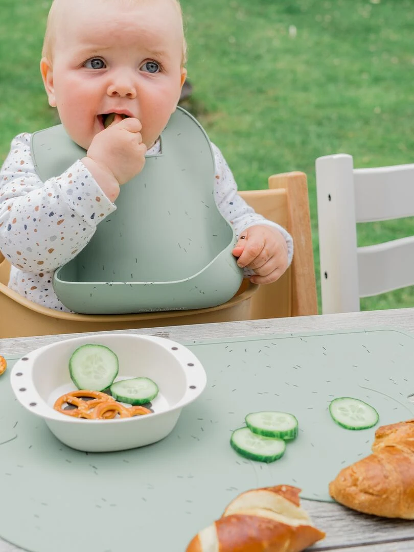 Set de table en forme de nuage en silicone arrose   Gris Vert
