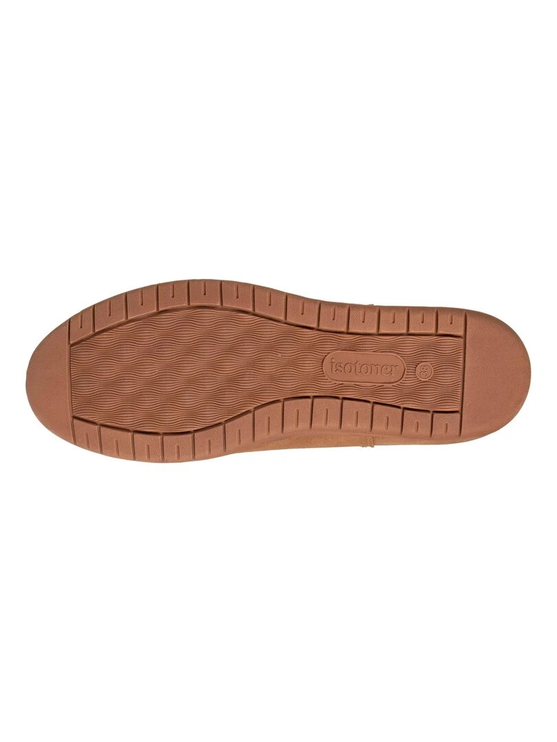 Bottines Femme fourrées avec revers Camel   Marron