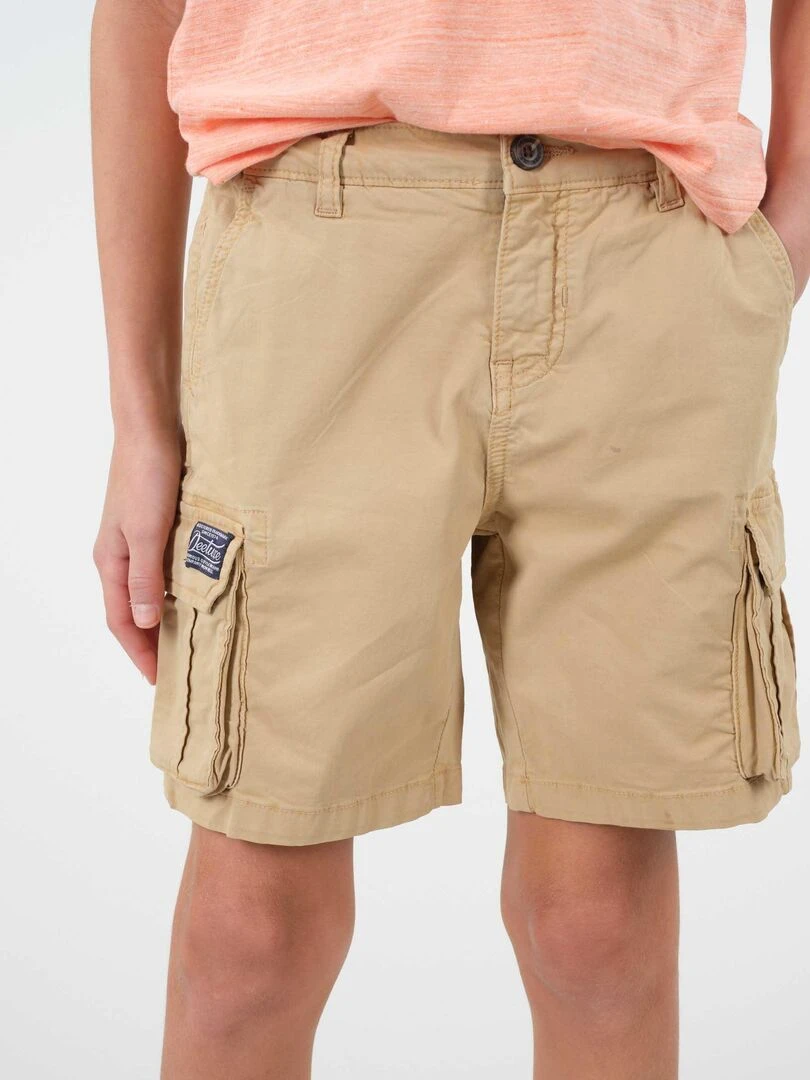 Bermuda à poches cargo pour garçon 'Deeluxe' Beige coquille