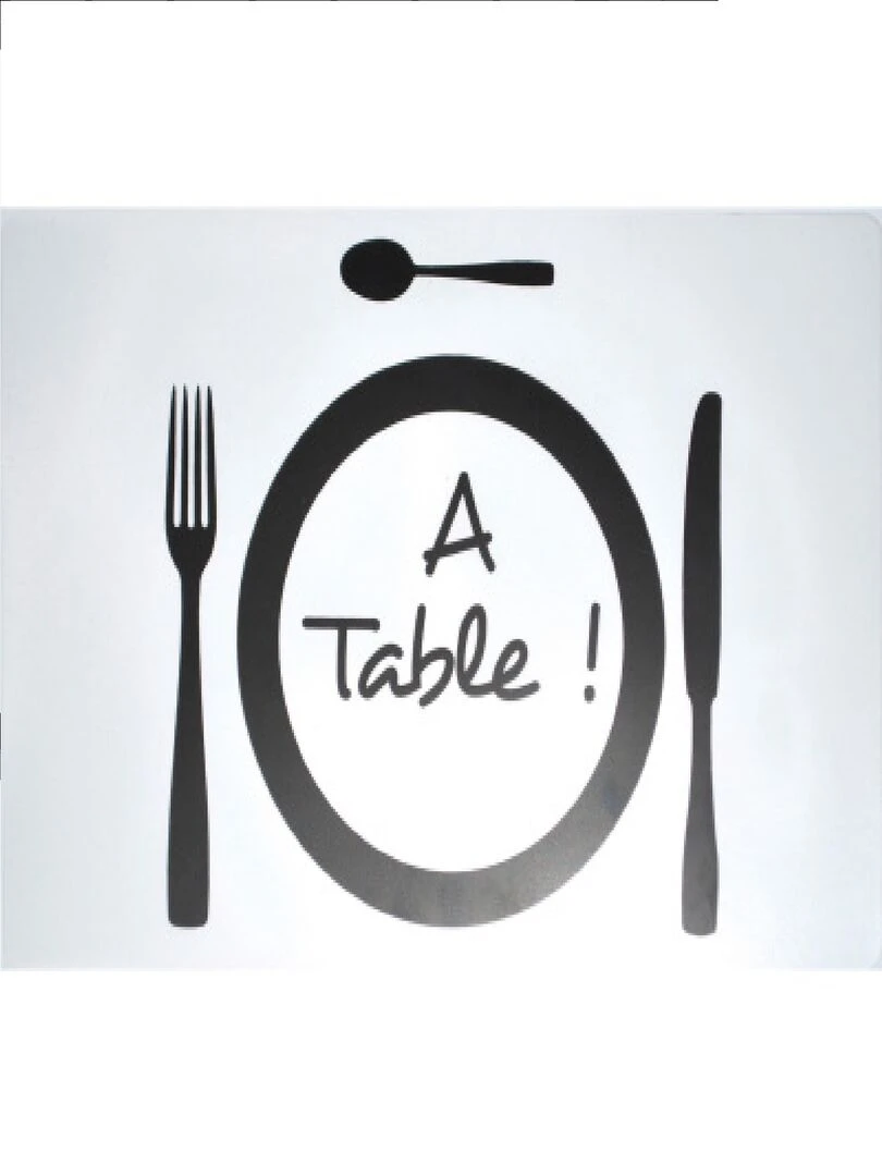Set de table transparent A table Blanc