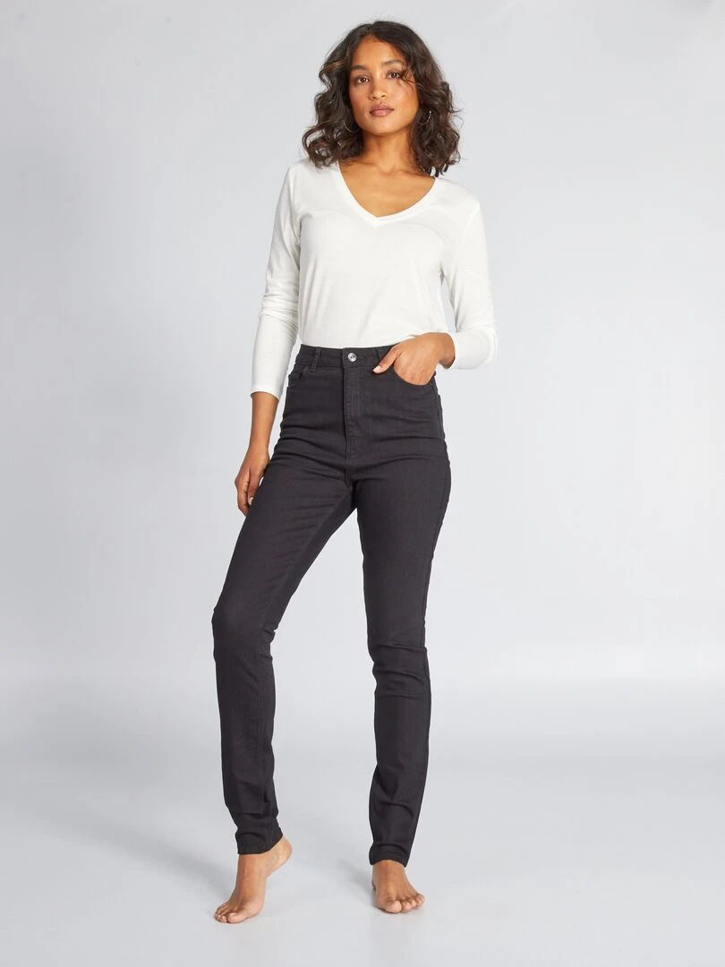 Jean skinny taille haute L30 Noir