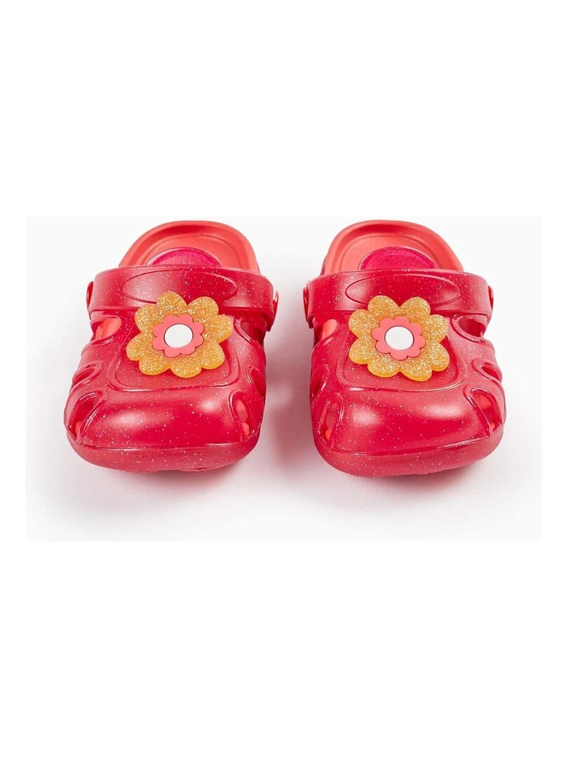 Sandales Clogs pour Bébé Fille 'Flower Delicious' Rose
