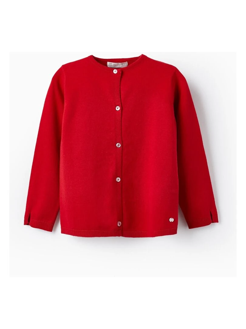Gilet en Maille en Coton pour Fille ROYALS OFF DUTY Rouge