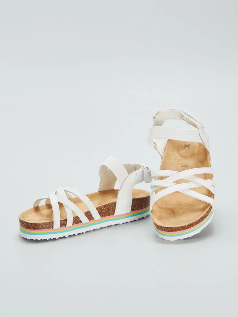 Sandales à fines brides   blanc